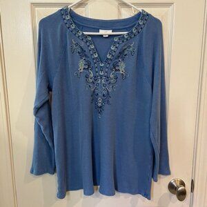 JJill ladies thermal waffle tunic; great conditon; sz LARGE